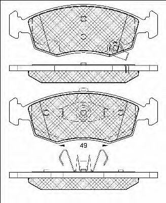 set placute frana,frana disc