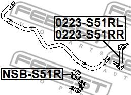 Brat/bieleta suspensie, stabilizator