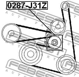 rola intinzator,curea transmisie NISSAN X-TRAIL (T30)