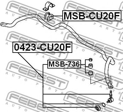 Brat/bieleta suspensie, stabilizator