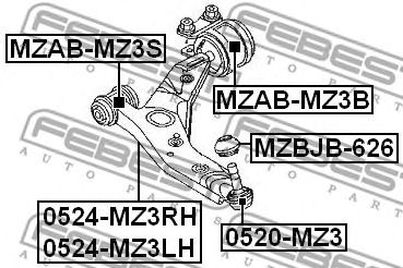 Articulatie sarcina/ghidare MAZDA 3 BK 2003-2008