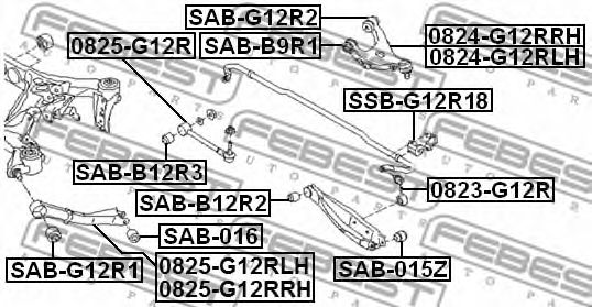 Brat/bieleta suspensie, stabilizator SUBARU IMPREZA/LEGACY 2,0/2,0D/2,5 AWD 08-