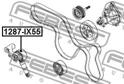 rola intinzator,curea transmisie HYUNDAI IX55