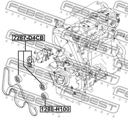 Rola ghidare/conducere, curea transmisie HYUNDAI I800 AUTOBUS (TQ)