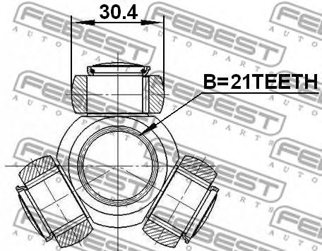 tripoda,cardan FORD/NISSAN 21Z/30,4MM