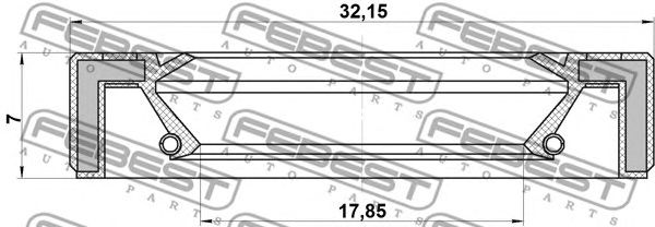 Set reparatie, caseta directie TOYOTA CARINA E 19X32X7/8