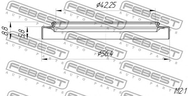 Simering, ax cardanic MAZDA 42,25X56,4X5,8X8,8