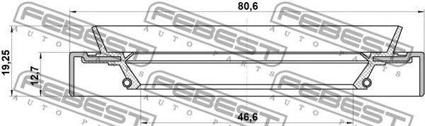 Simering, ax cardanic NISSAN NAVARA 2,5DCI 09- 48X80X12,7X19,3