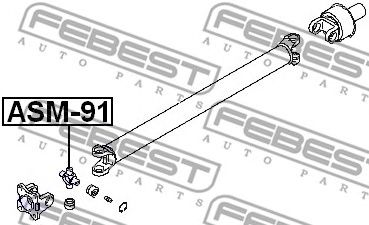 Articulatie, cardan MITSUBISHI L200/L300/L400/PAJERO 86- 2576,8