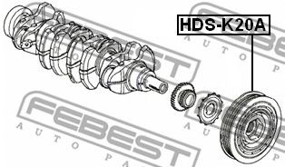 Fulie curea, arbore cotit HONDA STREAM (RN)