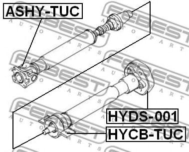 lagar central,cardan HYUNDAI TUCSON 2,0-2,7 4X4 04-10