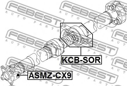 lagar central,cardan KIA SORENTO/SPORTAGE 2,0-3,5 02-