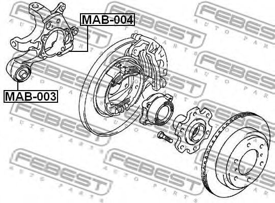 Bucsa lagar, brat suspensie MITSUBISHI PAJERO III/IV 00-06