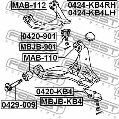 suport,trapez MITSUBISHI L200 KB4T 4WD 2005-2015