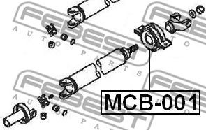 lagar central,cardan MITSUBISHI L 200 2,0-2,6 87-07