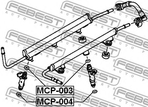 Simering, suport diuza MITSHUBISHI COLT 1,3 04-