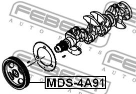 Fulie curea, arbore cotit MITSUBISHI COLT VI (Z3_A, Z2_A)