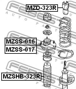 Capac protectie/Burduf, amortizor MAZDA PREMACY 99-05