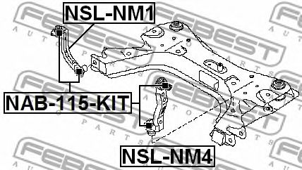 Lagar, fixare ax NISSAN B17 2012.12- [JP]