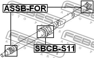 lagar central,cardan SUBARU FORESTER 2,0-2,5 02-08