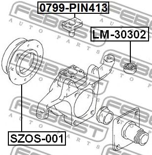 Chit reparatie, articulatie directie SUZUKI JIMNY 98-