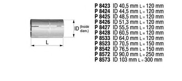 Conector teava, sistem de esapament