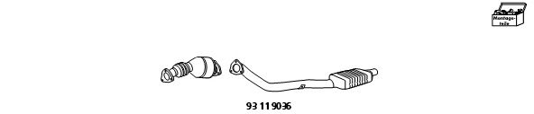 Set adaptare, catalizator/Filtru particule (Sistem combinat)