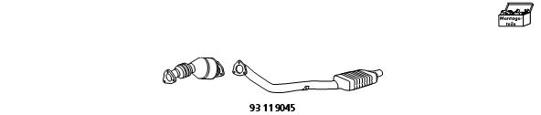 Set adaptare, catalizator/Filtru particule (Sistem combinat)