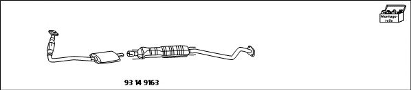 Set adaptare, catalizator/Filtru particule (Sistem combinat)