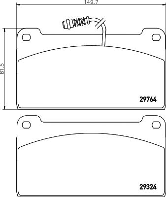 set placute frana,frana disc