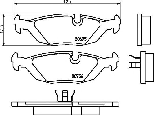 set placute frana,frana disc