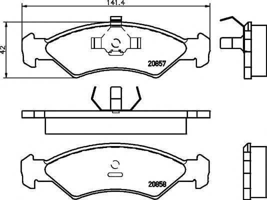 set placute frana,frana disc