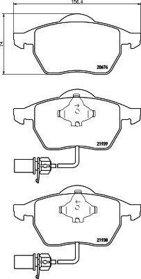 set placute frana,frana disc