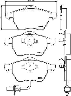 set placute frana,frana disc