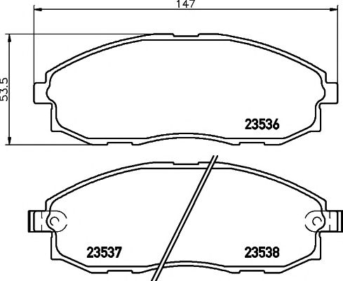 set placute frana,frana disc