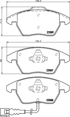 set placute frana,frana disc