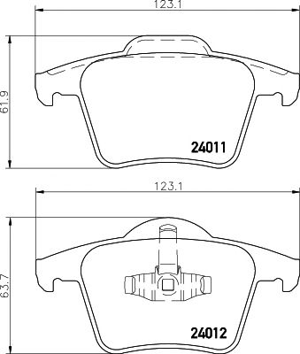 set placute frana,frana disc