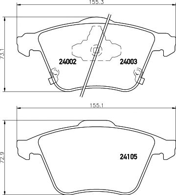 set placute frana,frana disc