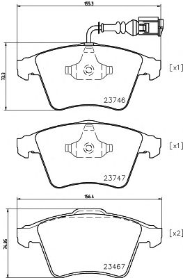 set placute frana,frana disc