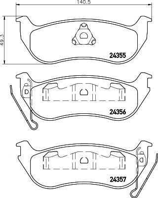 set placute frana,frana disc