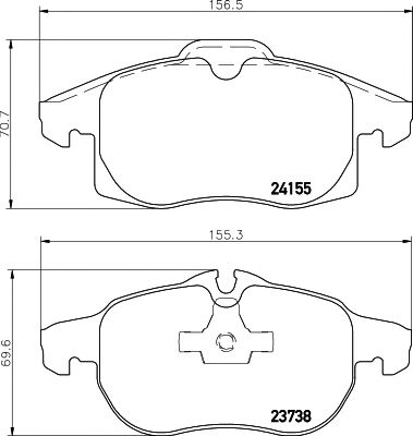 set placute frana,frana disc