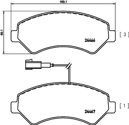 set placute frana,frana disc