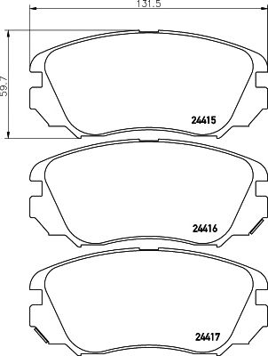 set placute frana,frana disc