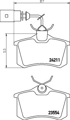 set placute frana,frana disc