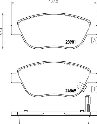 set placute frana,frana disc