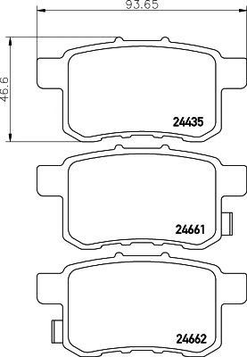 set placute frana,frana disc