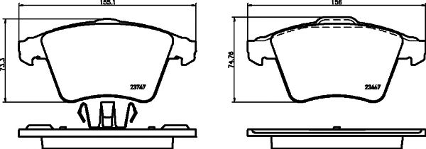 set placute frana,frana disc