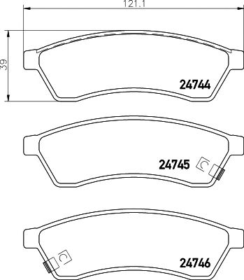 set placute frana,frana disc