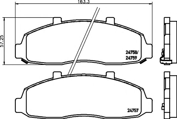 set placute frana,frana disc