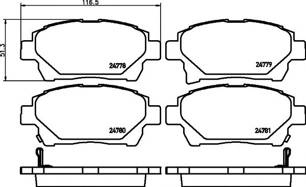 set placute frana,frana disc